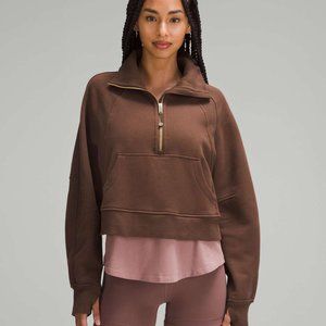 Lululemon -  Scuba Oversized Funnel-Neck Half Zip - Java (M/L)